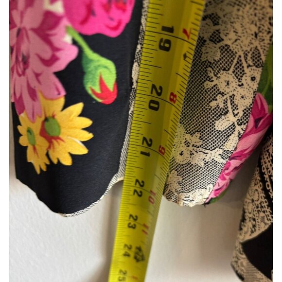 Richie Freeman Womens Vintage 100% Silk Double-Breasted Floral Blazer Sz 10 - Picture 10 of 12